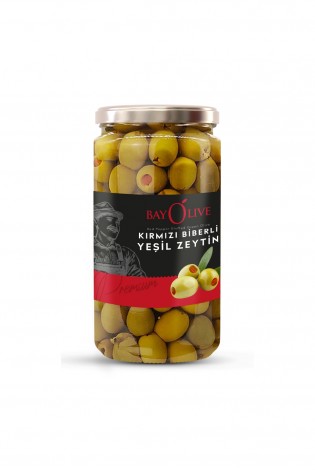 Bayolive Kırmızı Biberli Yeşil Zeytin 270 gr