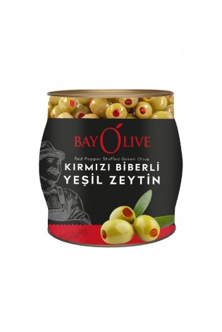 Bayolive Kırmızı Biberli Yeşil Zeytin 550 gr